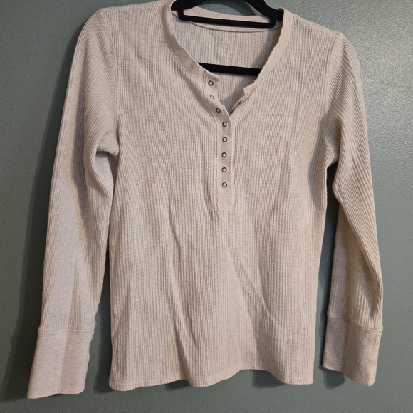 Aerie Oatmeal Henley - Picture 1 of 8